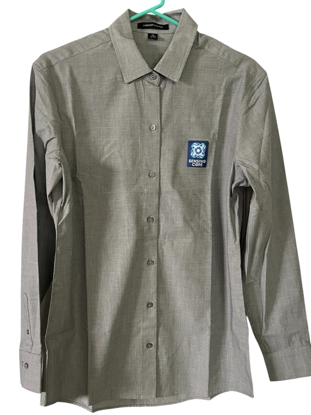 Men's Light Gray Dress Shirt - Long Sleeve